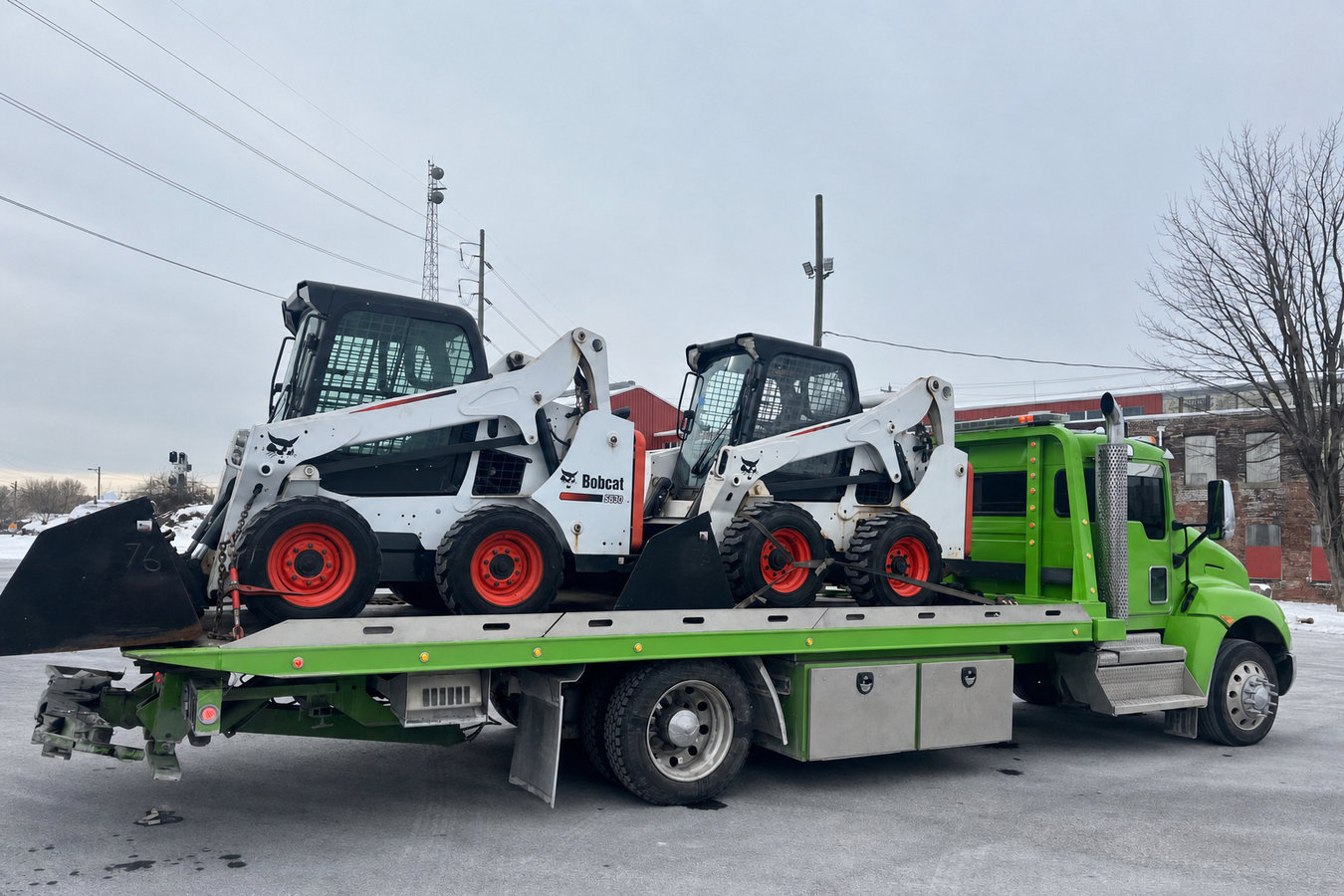 Heavy equipment and machinery towing